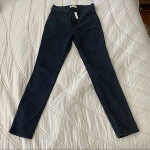 Madewell 10” high rise washed black jeans NWT 27
